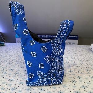 Carlton Yaito Blue Paisley One Handle Knot Bag